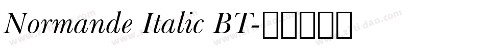 Normande Italic BT字体转换